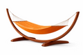 Amaca con Struttura in Legno e Tessuto Arancione